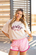 Howdy on Beige Relaxed Fit Tee